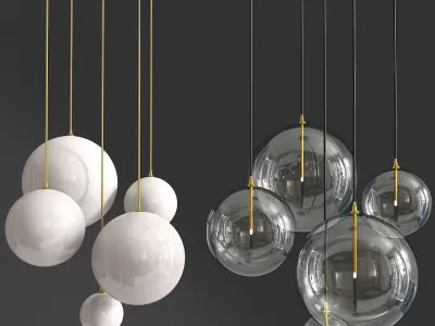 Magic pendant Cluster Ceiling Light 3D model