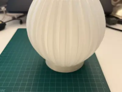 Modern Ribbed Table Lamp - Vase Mode Optimized - E14 3D print model