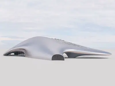 Futuristic building collection 9x 3 3D Model Pack