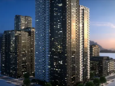 City Block Collection B Ver2 3D Model Pack