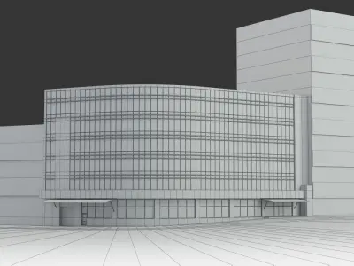 Corner Office Corporate Building 3D model