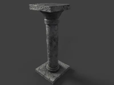 Pillar 001 Low-poly 3D model