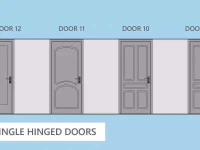 Doors Collection - 60 Pieces Low-poly 3D model