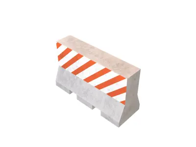 Road Barriers v1 009 Low-poly 3D model