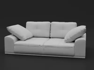 Living Room Chair Low-poly 3D model