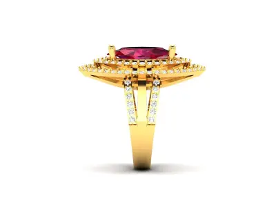 Women Ring  Render 3dm STL OBJ FBX Details 3D print model 25