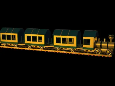 train  Low-poly 3D model