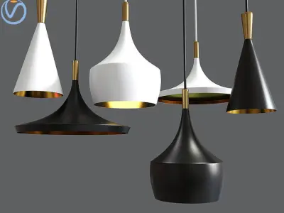 Loft Hanging Light Fixture Industrial 3D model