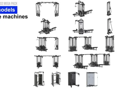 Mega Pack Ultimate Gym and Fitness Equipment 202 Models