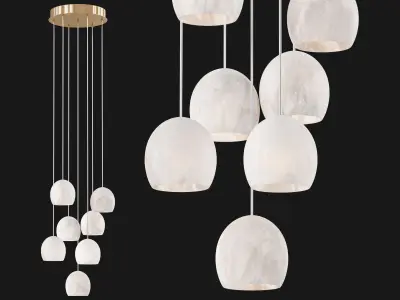 Arica Round Chandelier 7 Light 3D model