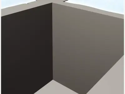 Blacksmiths shop in cut stone with arch in the center 11 - Medie 3D print model