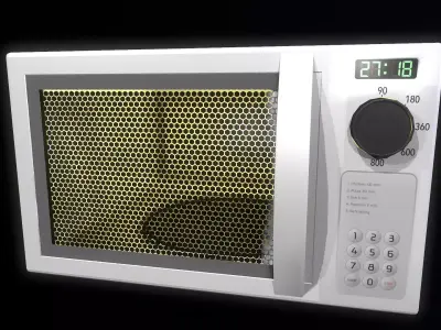 Microwave Low-poly 3D model