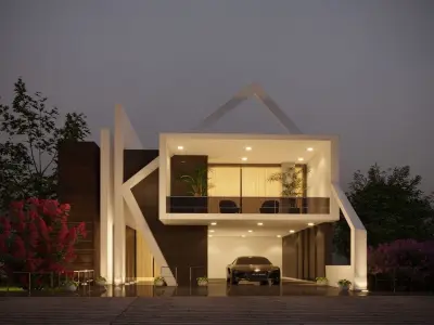 Forest House - villa 3D model Free 3D model