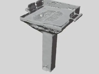 Old Barbecue Grill Free 3D model