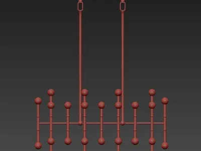 Meurice Linear Chandelier 3D model