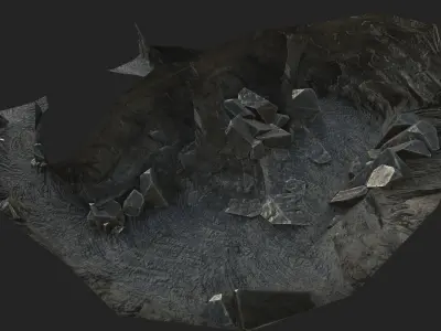 Game Ready Low Poly Cave  Low-poly 3D model