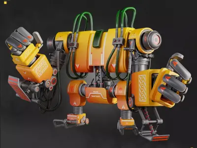 Skatetron-Game Asset Low-poly 3D model