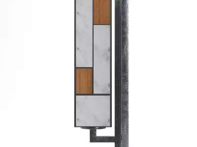 Stained Glass Exterior Lamp 3D Model 3D model