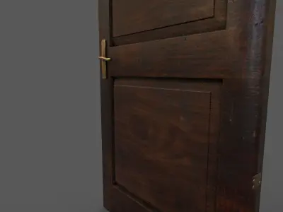 Old Wood Door Low-poly 3D model purchase
