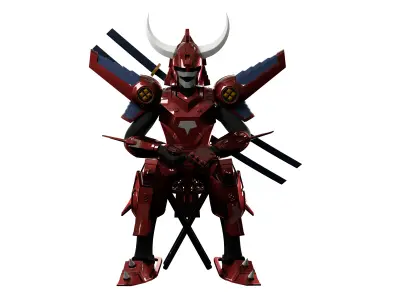 Magic Knight Rayearth Mecha Warriors  Anime Character Blaze 3D model