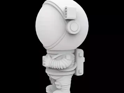 Cartoon Astronaut Figurine 3D Print Model 3D print model