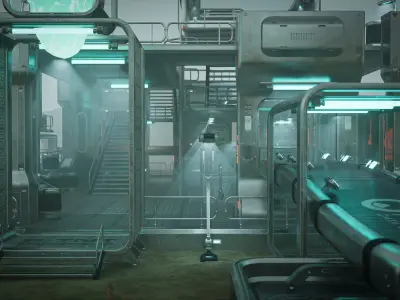 SciFi Exterior Environment Kit Vol 01 60 Asset  Low-poly 3D model