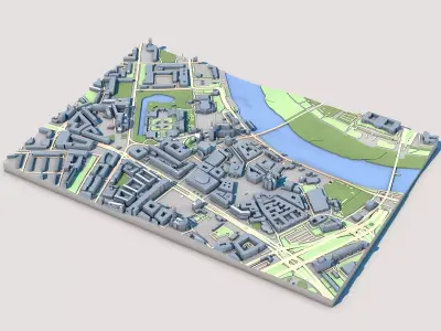 Dresden Cathedral Germany 3D model