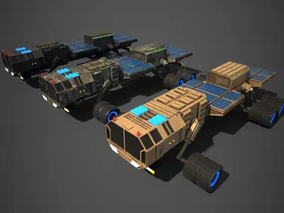 Rover Eight Low-poly 3D model