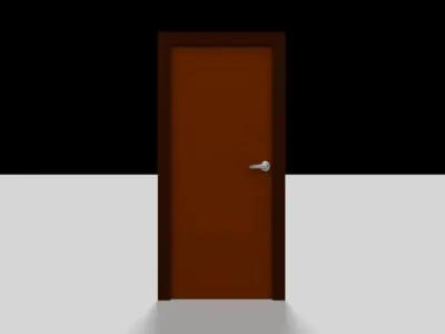 3D Door  Low-poly 3D model