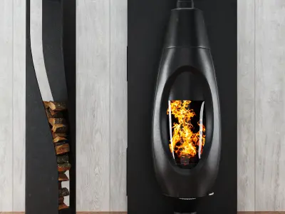 Fire Fireplace invicta 01 3D model