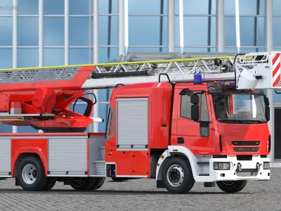  Firefighting Truck with Ladder 