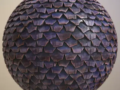 Stylized Roof  PBR seamless material Texture