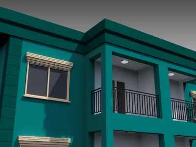 Apartment Building 001 3D model
