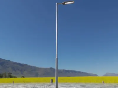 Street Light 11 version 6 5m with pole 2 Low-poly 3D model