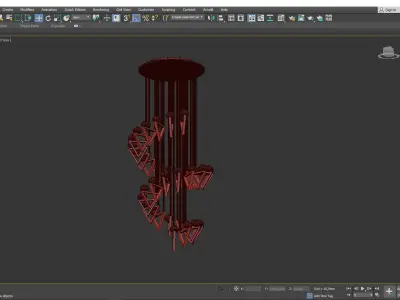 TRIANGLES CHANDELIER Low-poly 3D model