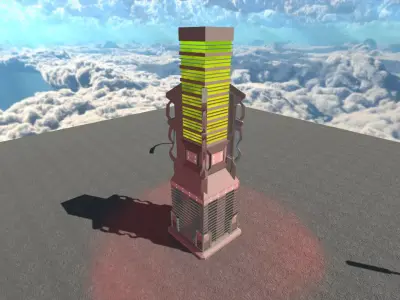 Sci-Fi Building 7 Low-poly 3D model