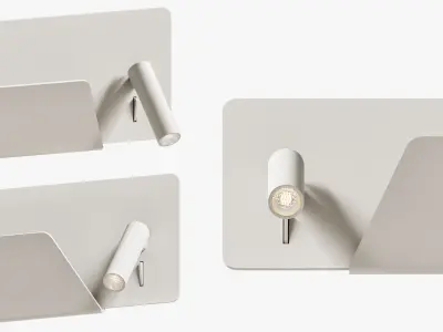 Wall lamp Suau left reading light white 3D model