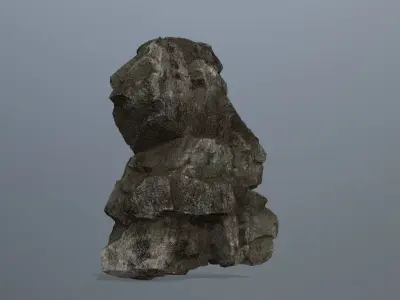 Stone rock Low-poly 3D model shop