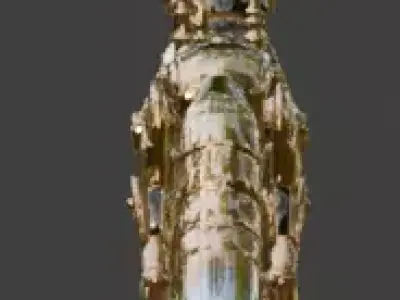 Steampunk Mechanical Fox Automaton 3D Model Low-poly 3D model