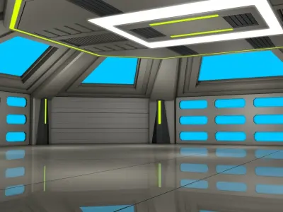 Sci Fi Room 3D model 35