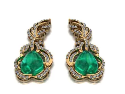 Diamond Earring 3D print model