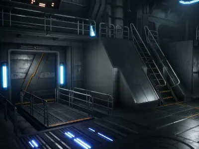 Scifi Asset Pack number 11 Low-poly 3D model