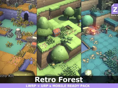 EnviroKit - THE FOREST - Retro Lowpoly Low-poly 3D model