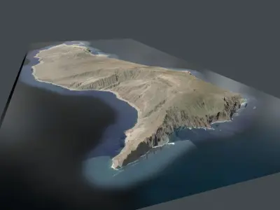 Guadalupe Island or Isla Guadalupe Mexicos California Peninsula 3D model