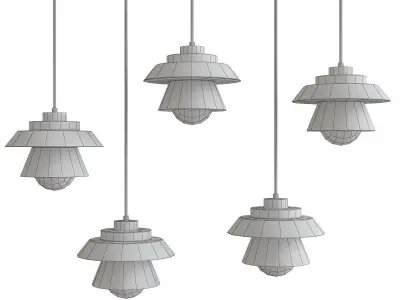 Yula chandelier 3d model Low-poly 3D model