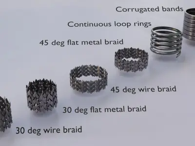 Corrugated and braid metal hose sleeving 3D model