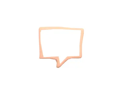 Speech Balloon v6 004 Low-poly 3D model