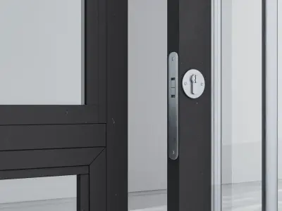 Aluminium door 252 3D model