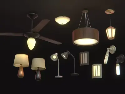 Interior Lights Low-poly 3D model