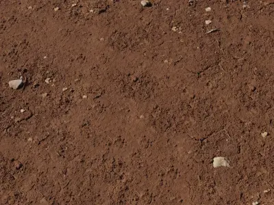 Red Clay Dirt with Pebbles  Texture